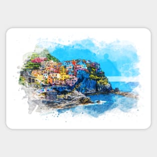 Cinque Terre Italy Liguria Italian Riviera coastline Sticker